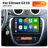 Автомагнитола Android 14 для Citroen C2 C3 2001-2010 Беспроводной Carplay Android Auto Мультимедийный плеер WIFI GPS BT 2din Авторадио FM