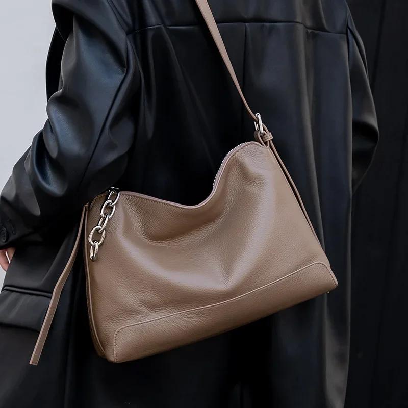 Leather Luxury Women Handbags Ladies' Temperament Shoulder Bag Winter New Style Versatile Crossbody Bag Women's Hobo