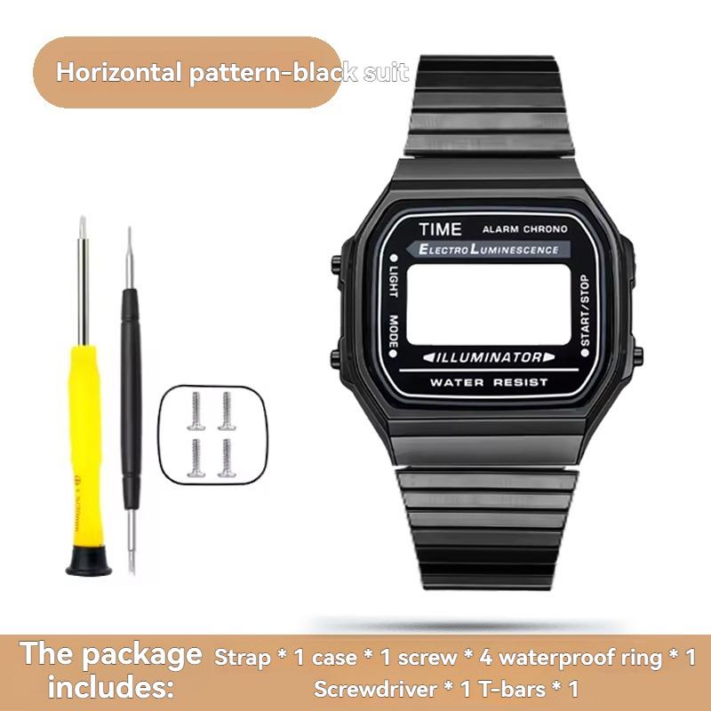 Для модификации корпуса Casio A168 полностью металлический корпус A168WGG-1B A168WEM ремешок безель водозащитное кольцо комплект Прочный комплект для модификации из нержавеющей стали