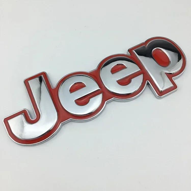 For Jeep Car Front Hood Emblem for JEEP Grand Cherokee Wrangler Renegade Patriot Liberty Compass Rear Trunk Side Badge Sticke