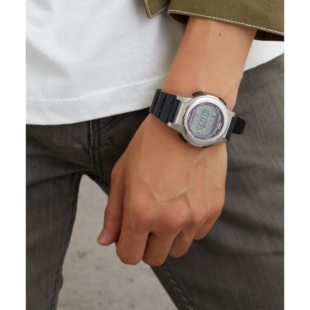 Citizen SOLARMATE Солнечный Хронограф 10 АТМ Водонепроницаемый Q&Q (Солнечный помощник) Радиоуправляемые часы, MHS5-300, Мужские, Черные,