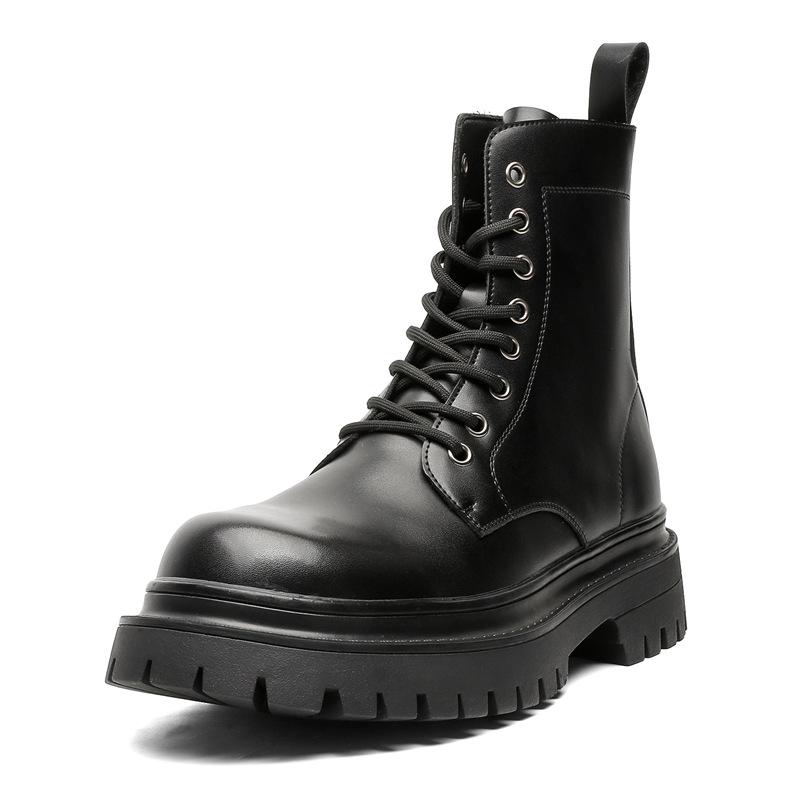 Ботинки Martin мужские 2024 новые короткие ботинки с толстой подошвой, мужские кожаные ботинки с большим носком в британском стиле 2848-J