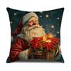 Рождественская наволочка с принтом снеговика, декоративная подушка, оформление для праздничной атмосферы в гостиной, диванная подушка