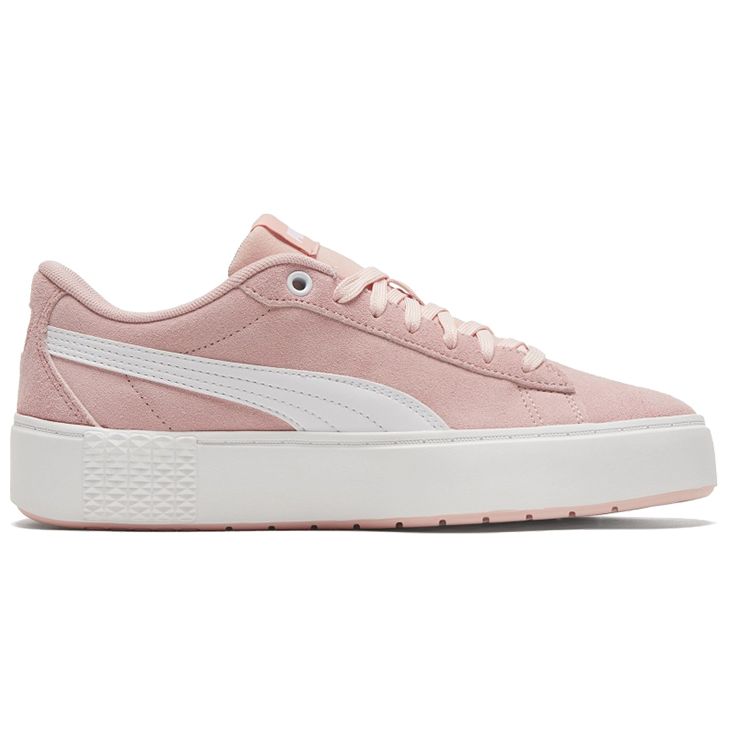 Puma Smash Platform V2 Suede Peachskin Women Sneakers Pink White 373037-05