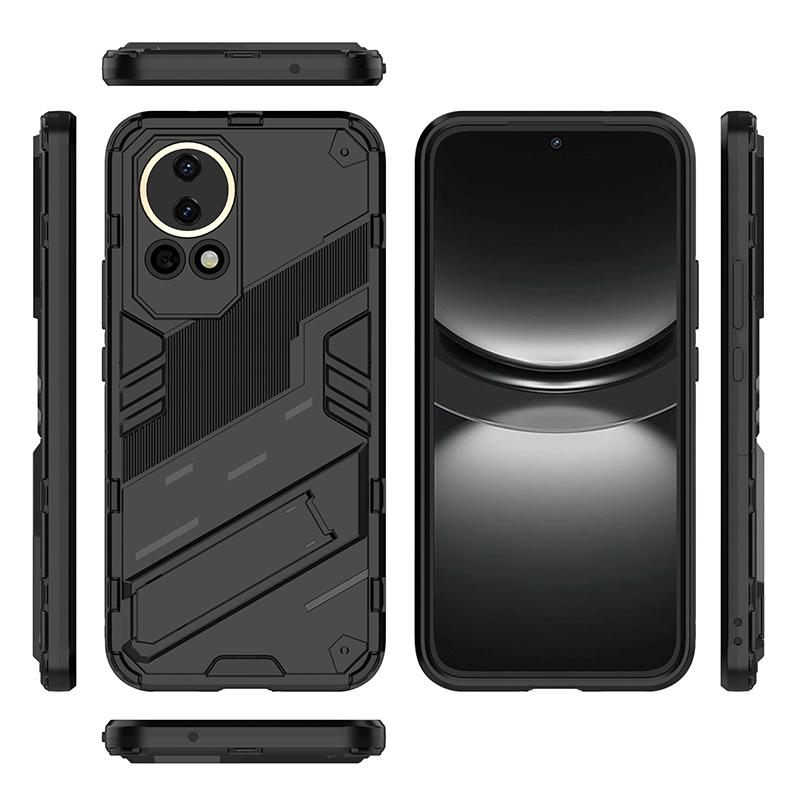 For Huawei Nova 12 12s 11 11i 9 SE Lite Pro Ultra Punk Armor Shockproof Bumper Rugged Rubberized PC Fitted Kickstand Case Stand Holder Cover Shell