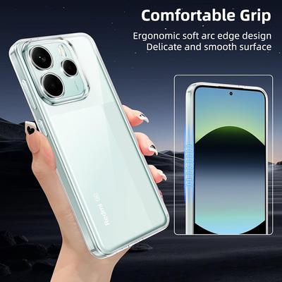 Для Xiaomi Redmi Note 14 13 12 Pro Plus Pro+ 4G 5G, Redmi 14C 13C 12C Прозрачный чехол Прозрачный ударопрочный Силиконовый мягкий чехол