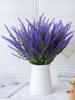 10 Bundles Artificial Lavender Flowers Fake Flowers Decorating Home Table Room Decor Garden Wedding Decoration Outdoor Plants