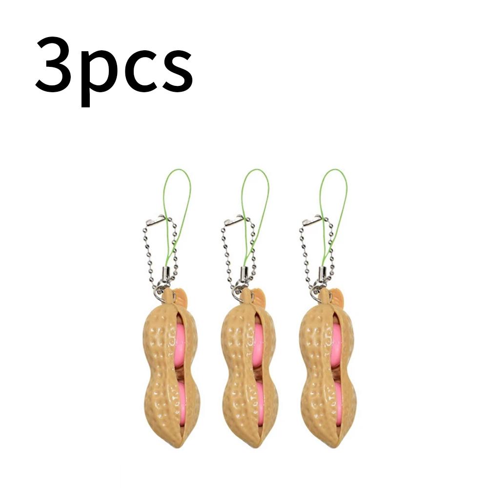 Арахис Fidget Squishy Сжимаемая игрушка для детей взрослых Креативный Забавный Брелок Подарок Портативный Снятие Напряжения Арахис Игрушки для Снятия Стресса