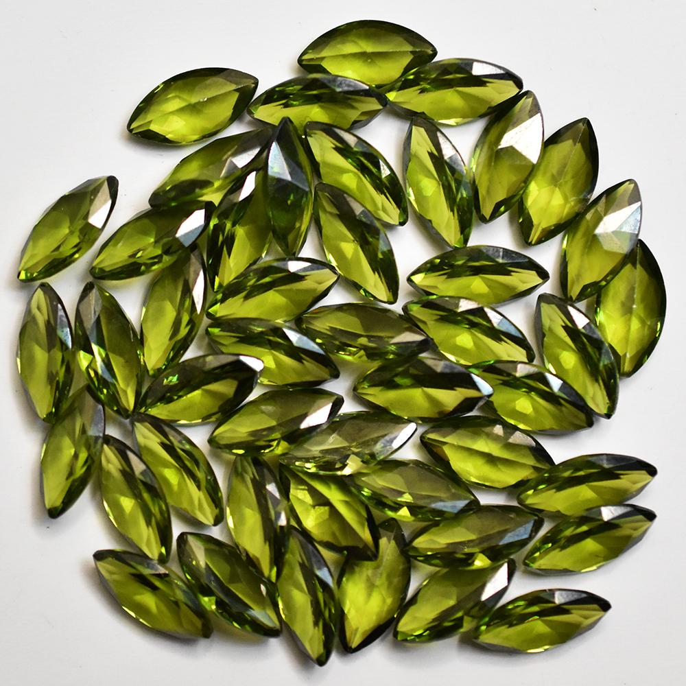 Natural Green Sapphire Loose Gemstone 20 pcs 10x5 mm Marquise Cut Lot Stone September Birthstone