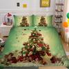 Christmas Digital Printing 3D Printing Polyester Pillowcase Quilt Cover Two Or Three-Piece Set