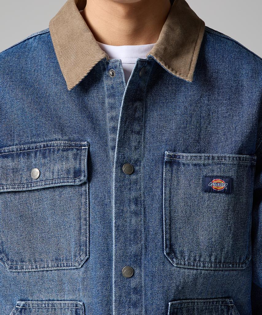 Dickies Utility Washed Denim Chore Jacket Medium Blue