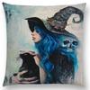 Gorgeous Oil Painting Cushion Cover Miracle Girl Wonder Beauty Beautiful Queen Narwhal Cat Swan Sofa Pillow Case