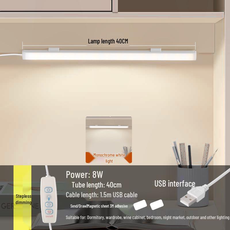 Eye-Protective USB Study Lamp - Magnetic Night Light for Desk & Bedroom