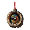 Forest Animal Christmas Ornaments 2D Flat Christmas Tree Hanging  Seasonal Decor