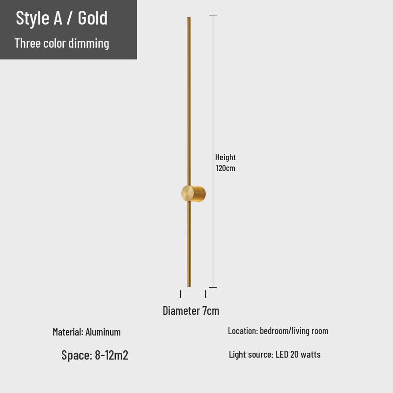 Nordic Rotatable Long Strip Wall Lamp - Modern Luxury for Living Room or Bedroom