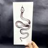 Большой размер, черная змея, временные татуировки, наклейки для женщин и мужчин, водостойкая поддельная татуировка на талии, темное вино, змея, татуировка