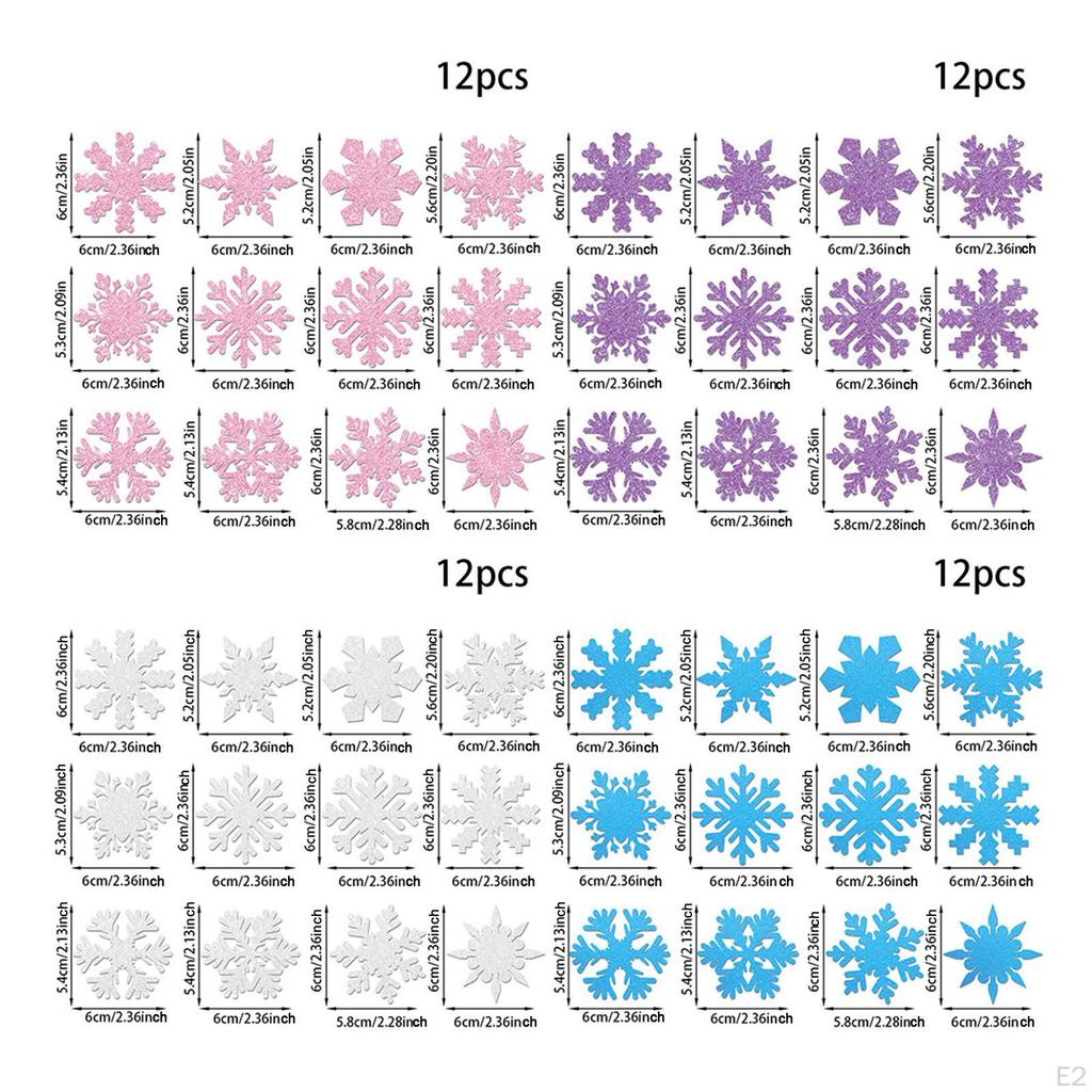 48x Рождественские топперы для кексов, украшение для торта, сделай сам, зимняя тема, снежинка