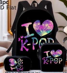 Series Schoolbag Three-Piece Set Large-Capacity Load Reduction Student Backpack Children'S Backpack Satchel Pencil Case