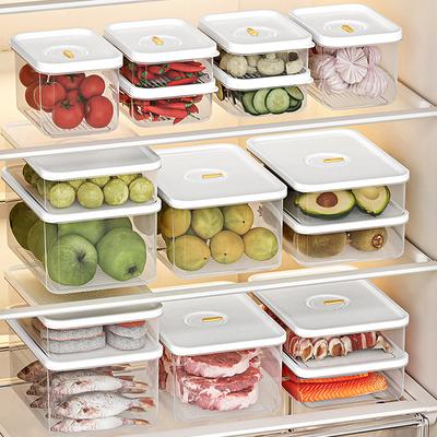 Холодильник Герметичный ящик для хранения свежих фруктов, мяса, заморозки, консервные банки, кухонный пластиковый органайзер для продуктов, контейнер, ланч-бокс
