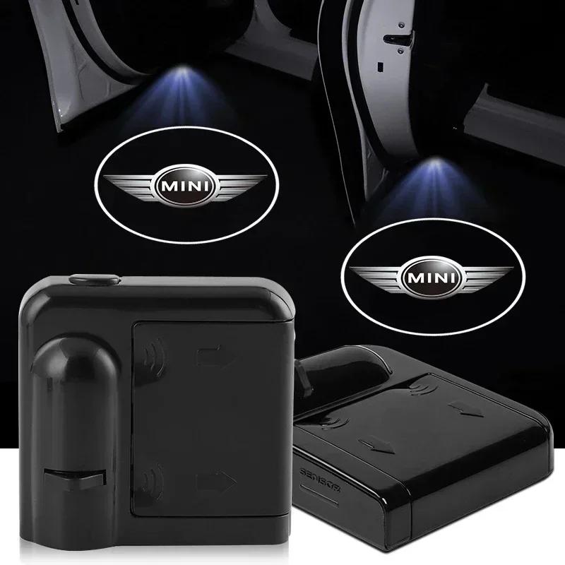 WKS5 F55 F56 2025 For Bmw Mini LED Car Door Welcome Lights Laser Projector Wireless Car HD Courtesy Lamp For MINI Cooper Fridge One F