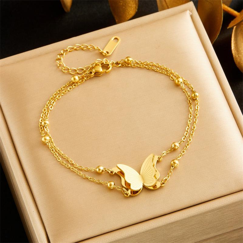 Fashion Jewelry Butterfly Heart Star Chain Pendant Bracelet for Women
