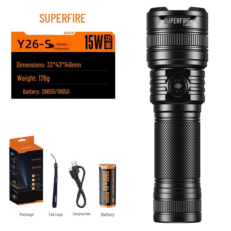 SupFire Y26-S LED Zoomable Flashlight