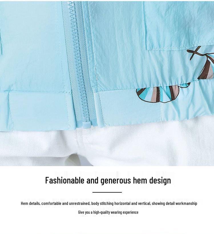 Летняя куртка с капюшоном для защиты от УФ-лучей для женщин среднего и пожилого возраста: Свободный крой с принтом