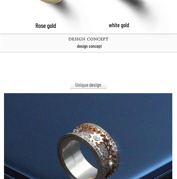 Унисекс кольцо с вращающимся механизмом, инкрустированное бриллиантами: Звездный дизайн для пар, полностью инкрустированное кольцо на мизинец