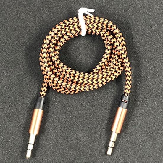 1m Braided 3.5mm AUX Male To Male Stereo Audio Adapter Cable for PC DVD Speaker