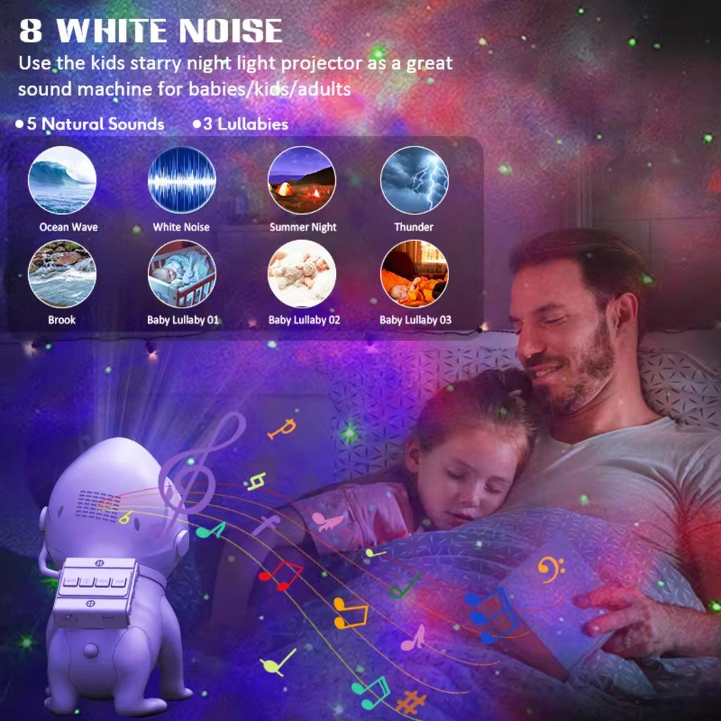 New Space Dog Night Light  Star Astronaut Projector App Nebula Lamps  Lights  Children Bedroom Decorative Birthday Gift