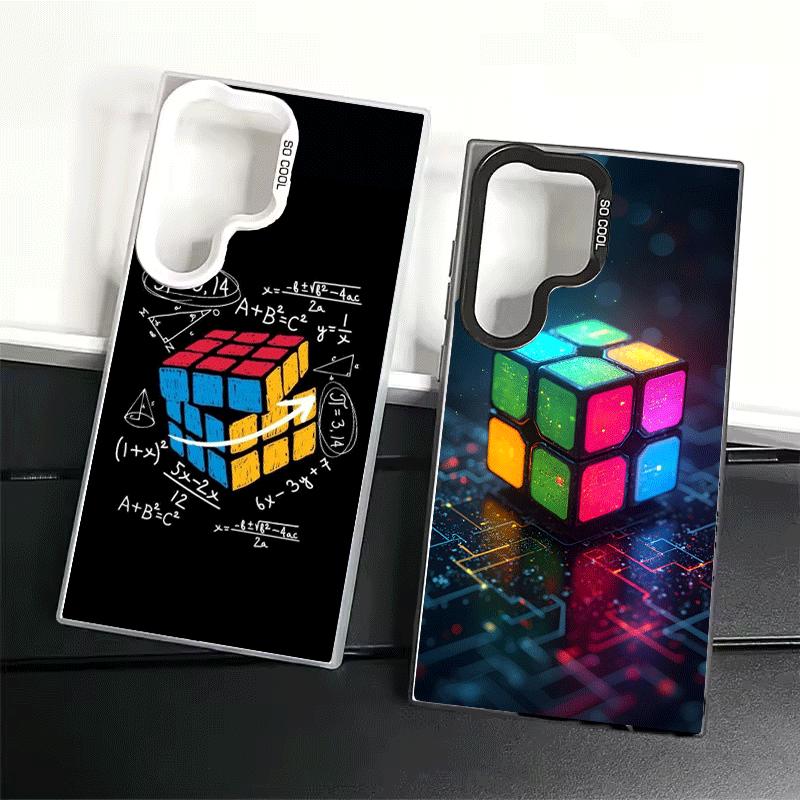 Rubik Cube Formula Spoofs Math Shockproof Phone Case for Samsung Galaxy S26 Edge S25 Ultra S24 FE S23 Plus S21 Cover Anti Fall F