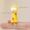 1/4Pcs Cartoon Giraffe Figurine Computer Monitor Decoration Lying Pig Duck Statue Animal Sculpture Home Office Car Dashboard Ornament
