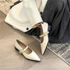 Korean Version of Temperament Pointed Mary Jane Shoes Women's Spring 2025 New Scoop Commuter Shoes Low Heel Shallow Mouth One Word with Single Shoes