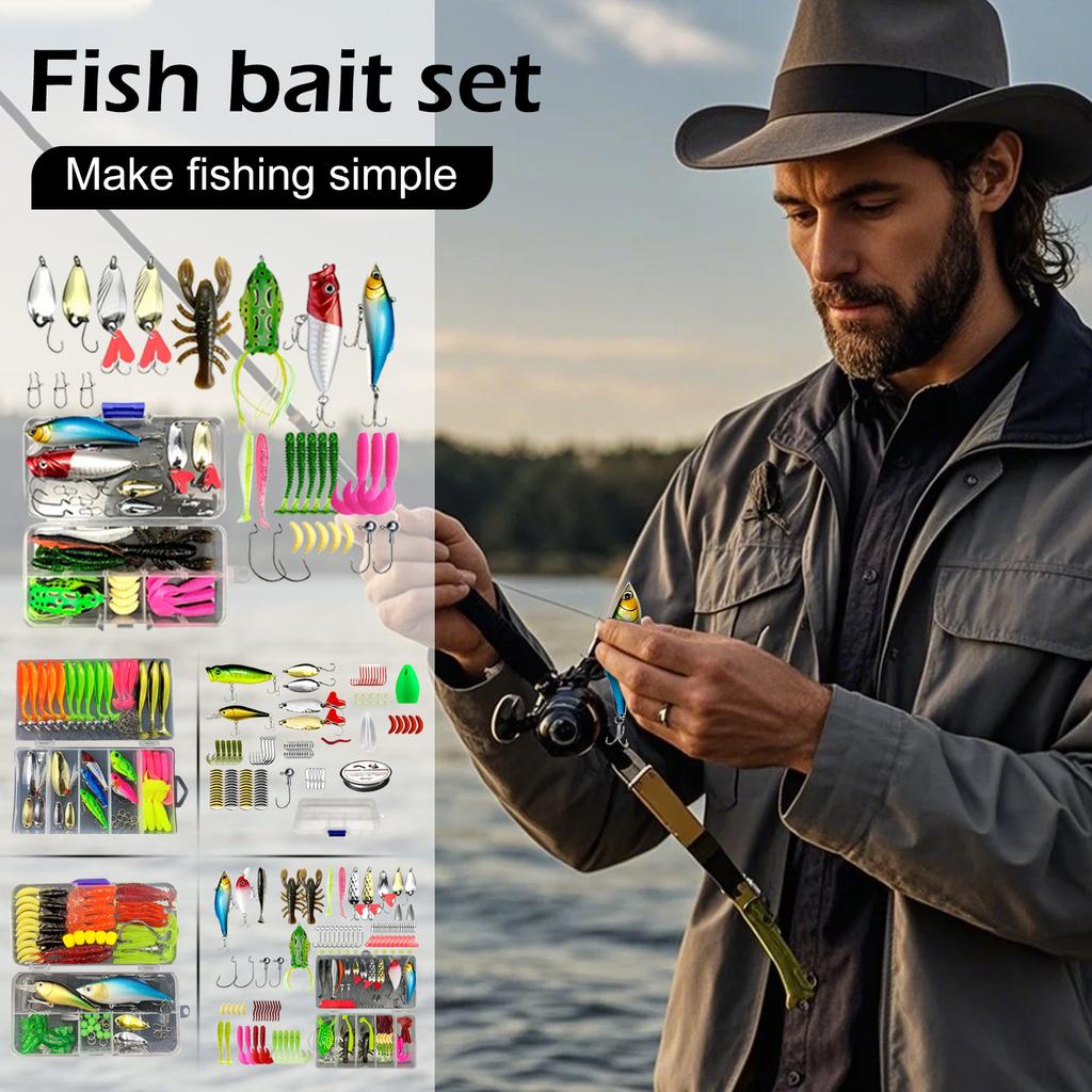 Новая коробка для рыболовных снастей, рыболовный набор с вибрирующими, мягкими, крючковыми и грузилевыми аксессуарами, набор для ловли окуня, судака, форели