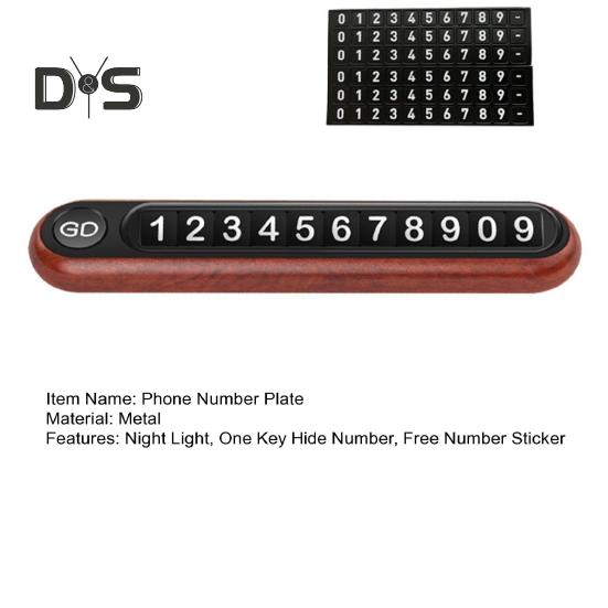 Легкий телефонный номерной знак, скрытый номер с одной клавишей. Шикарный номер телефона для перемещения в автомобиле.