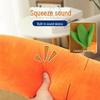Игрушка для собак-морковок: Устойчивая к укусам плюшевая подушка со звуком для развлечения