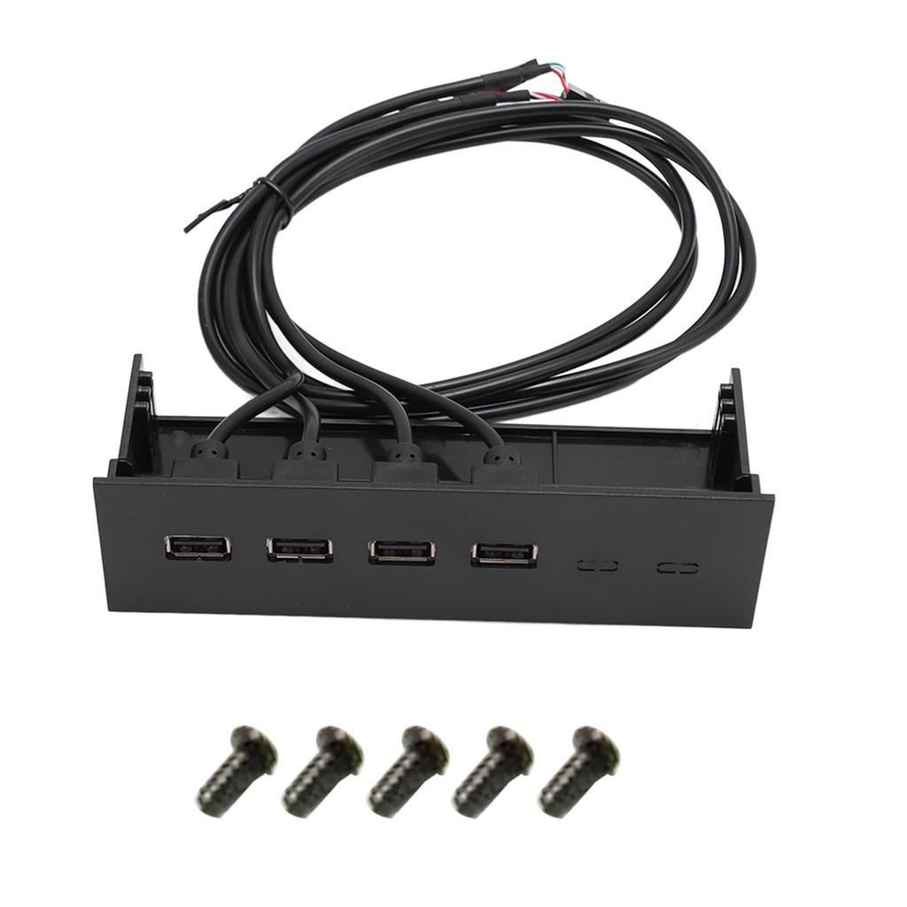 USB Front Panel Hub 5.25in 4 Ports High Speed Stable Plug and Play Optical Drive Front Panel for
