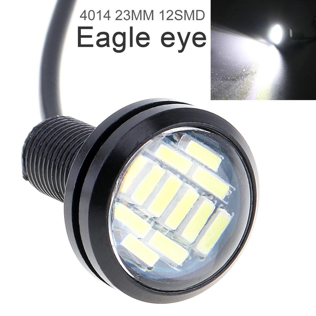 2 / 10 Pcs 23mm White Eagle Eye Light High Power 4014 12SMD 12V Car Fog DRL Bulb Reverse Backup Parking Signal Lamp