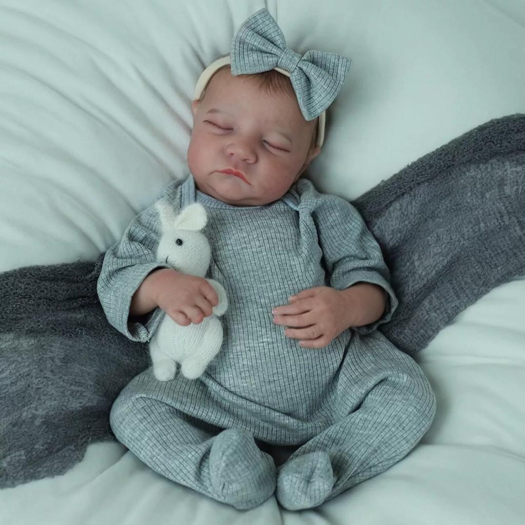 Кукла Reborn Bebe 19 дюймов Леви Реалистичный Мягкий Тело Живой LoL Bebe Новорожденный Готовая Ручная Прошивка Волос Кукла