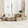 VidaXL 7-piece Garden Sofa Set with Beige Cushions In Poly Rattan 3357954