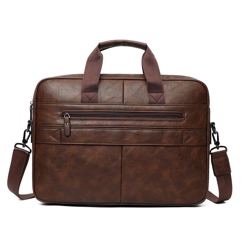 Многофункциональная застежка-молния, деловой портфель, большая вместимость, сумка для ноутбука 15,6 дюйма, мужская сумка через плечо