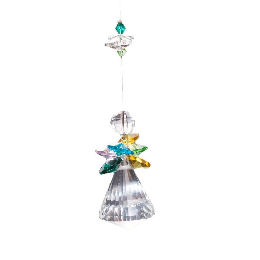 Suncatcher Crystal Angel Diamond Ball Hanging Colorful Octagonal Bead Hanging Window Decorations Hangings