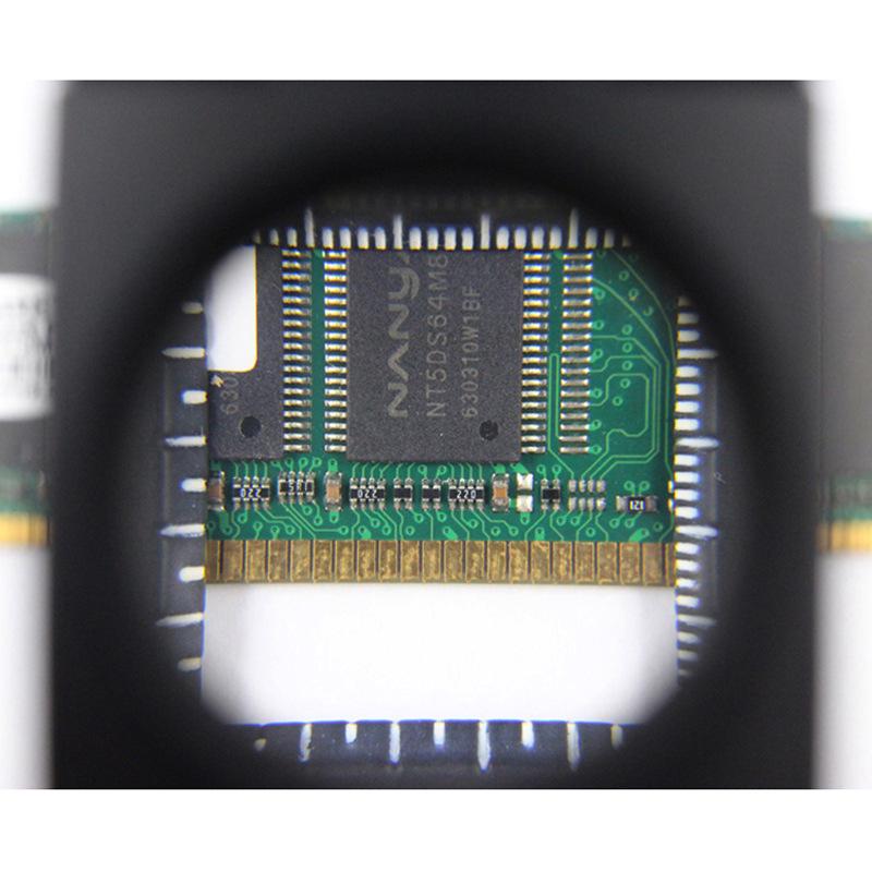 9005B 10x LED Light All-Metal Folding Magnifier with Scale for Cloth Measurement