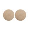 2 Pcs Anti-Slip Round Table Mat Set Woven Placemats Dining Table Non-Slip Coasters for Kitchen Heat Resistant Bowl Pads Drink Mats