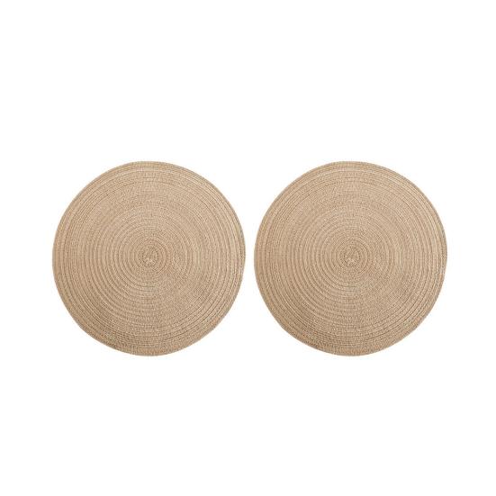 2 шт., набор противоскользящих ковриков для круглого стола, тканые салфетки, обеденный стол, нескользящие подставки для кухни, термостойкие подушечки для чаш, коврики для напитков