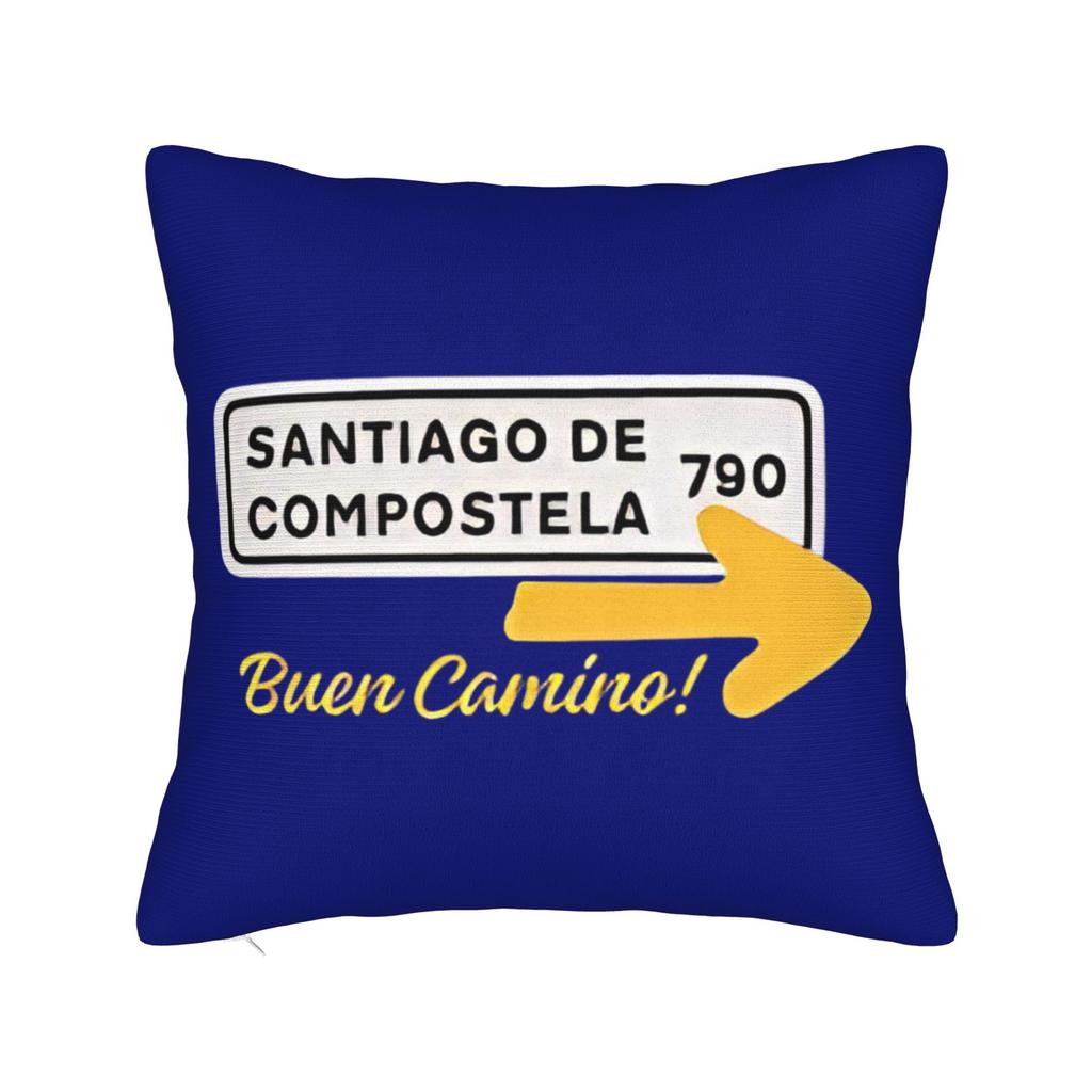 Camino De Santiago Square Pillowcases Polyester Car Shells The Way Movie Cushion Cover Cool Decor Pillow Cover 45*45