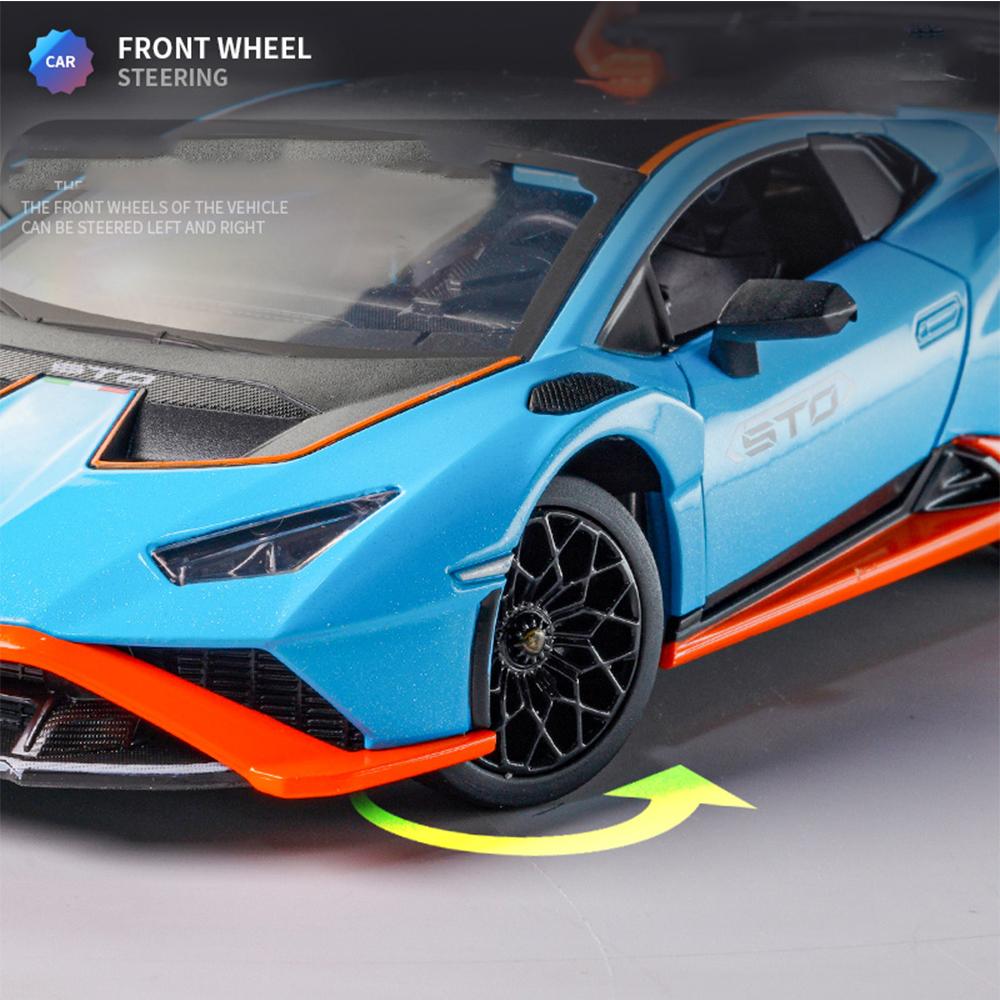 1/24 масштаб Lambor Hurricane STO, игрушечный автомобиль, образец голоса и коллективная игрушка, подарок на день рождения