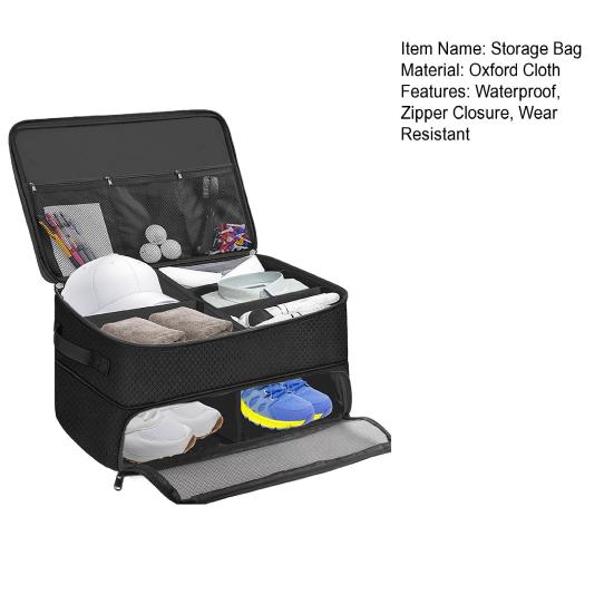 Сумка-органайзер для багажника для гольфа с несколькими карманами, вместительная застежка-молния, водонепроницаемый автомобиль