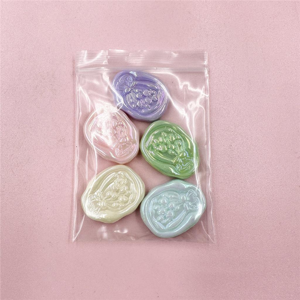 Hanmade Acrylic Geometry Handcrafted Beads Loose Spacer Handmade Bracelet Necklace DIY Tulip Flower For Jewelry Making 5pcs 21*27mm Beads