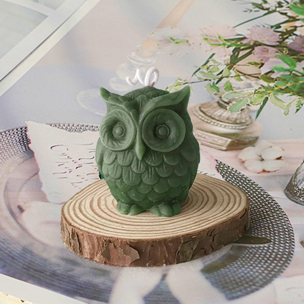 Силиконовые формы для изготовления ароматерапевтических свечей, 3D-формы для самостоятельного изготовления декора, стереоскопические гипсовые формы в виде совы, формы из эпоксидной смолы